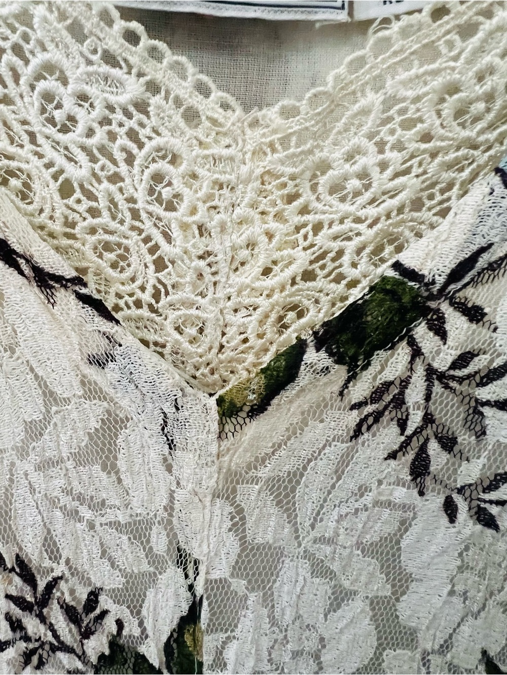 90s Vintage Lace Midi Dress Cottagecore Boho Romantic Excellent Sz S - Picture 6 of 11
